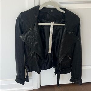 Twin-Set Black Leather look Jacket